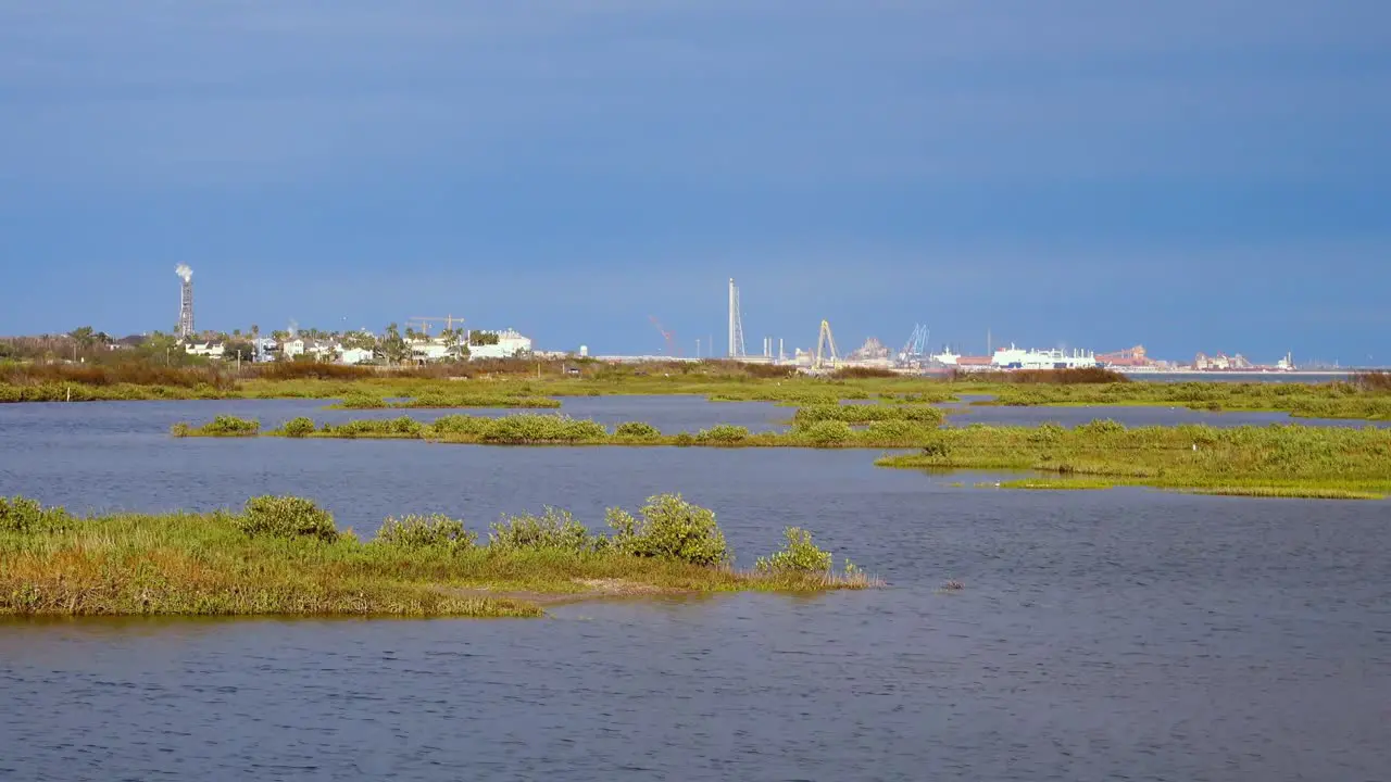 View of the industrial park in Portland Texas