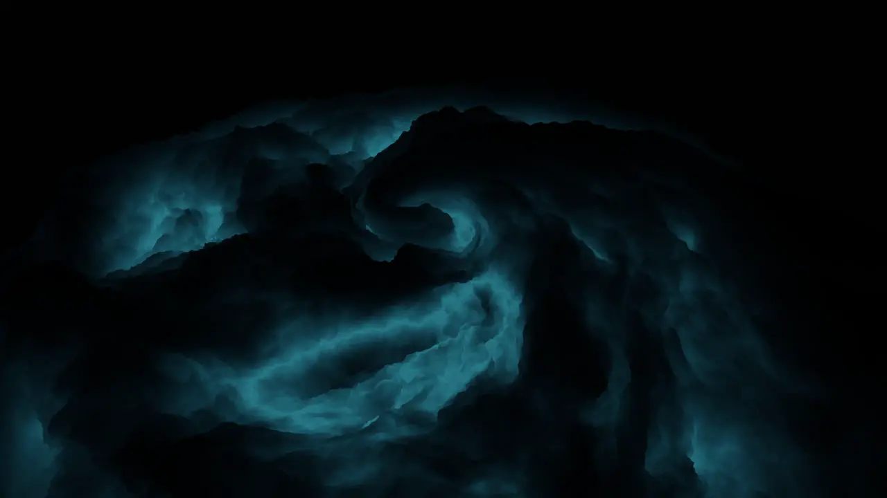 Enigmatic blue spiral illuminates the darkness