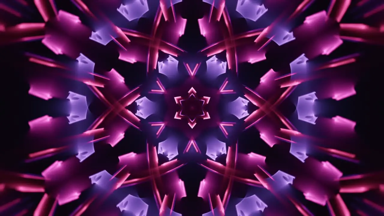 Crystal neon fractal fragment fusion beats in purple blue fast trippy trance light energy kaleidoscope music vj vlog seamless looping abstract background