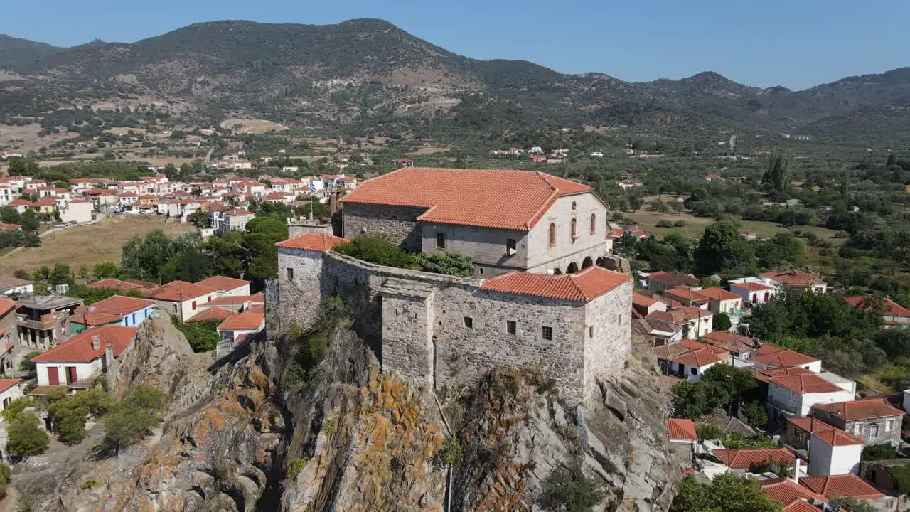 An aerial view of the iconic Church of Virgin Mary