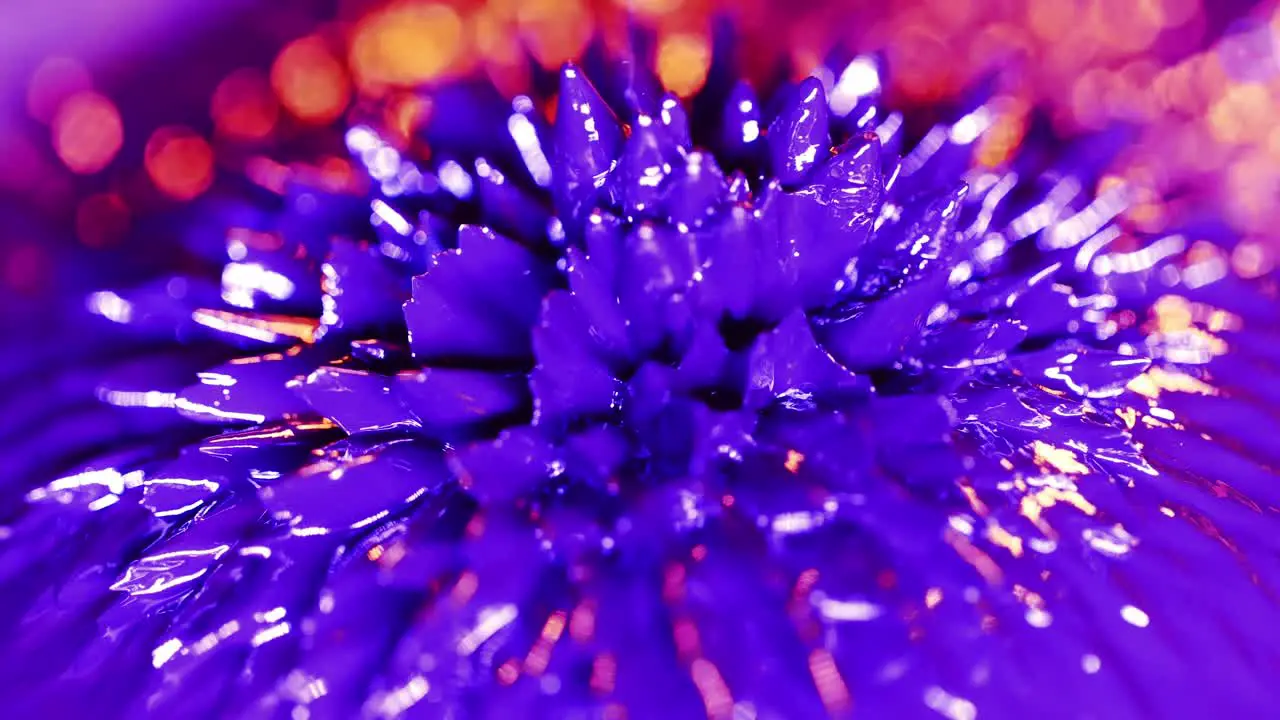 abstract Macro Shot of Magnetic Liquid Ferrofluid falling a pile