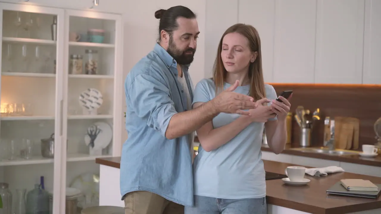 Couple Arguing Because Of Mobile Phones