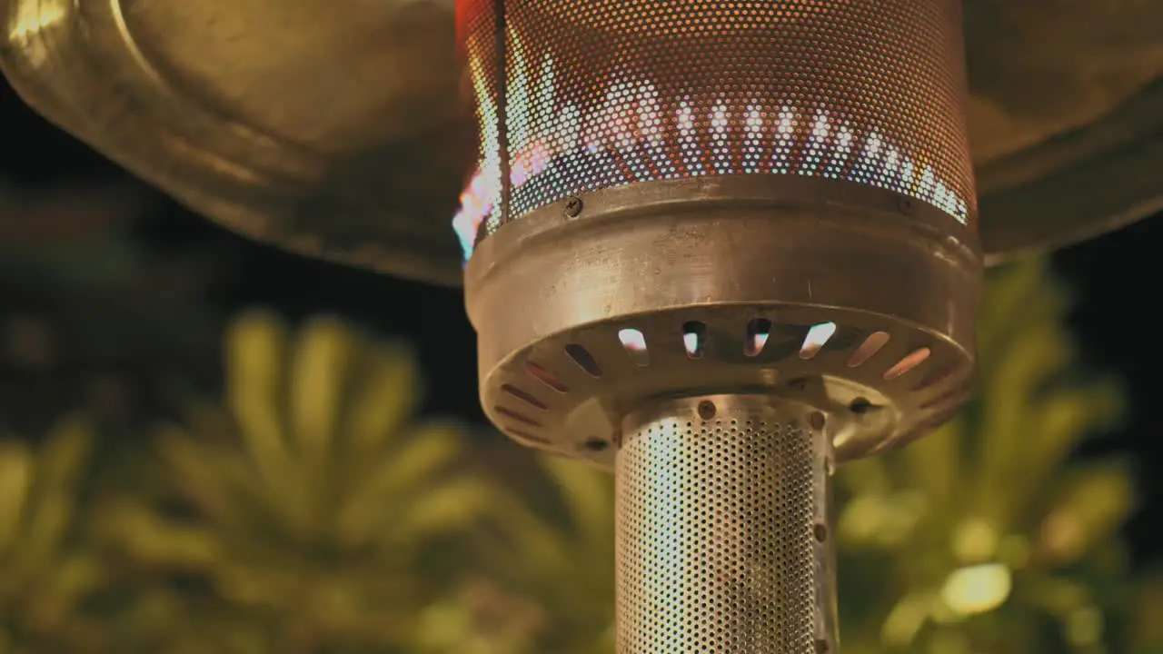 Close Up View Of Gas Patio Heater Outside On Terrace