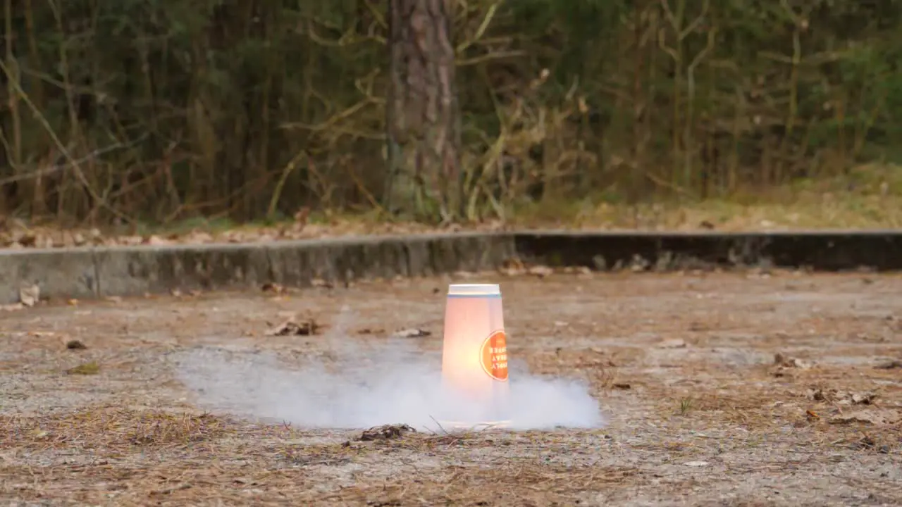 Slowmotion of exploding coffe cup