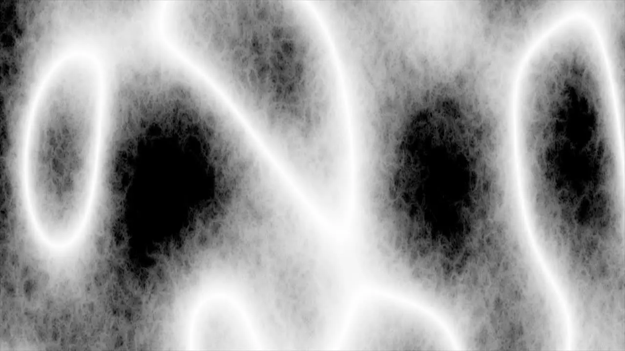 Looping animations of a white and black amorphous or organic design