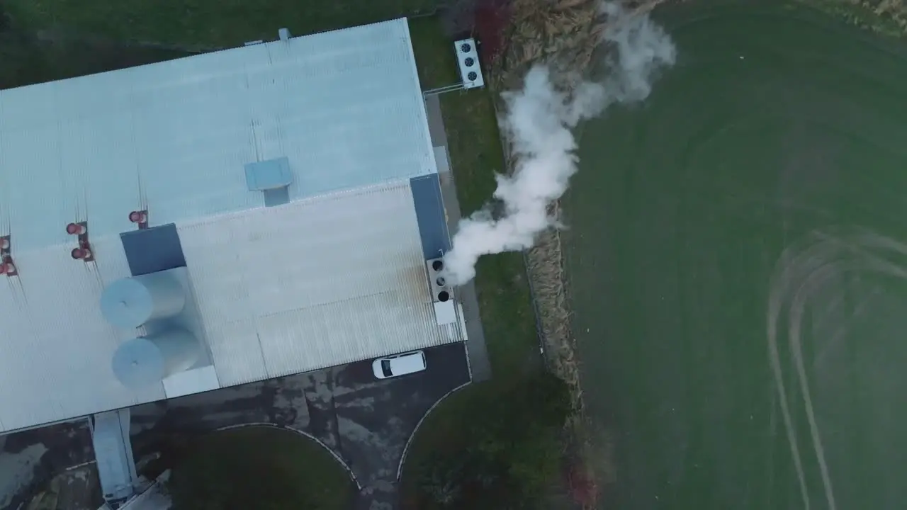 Top View Shot Of Heating Plant Svitavy City Czech Republic Europe