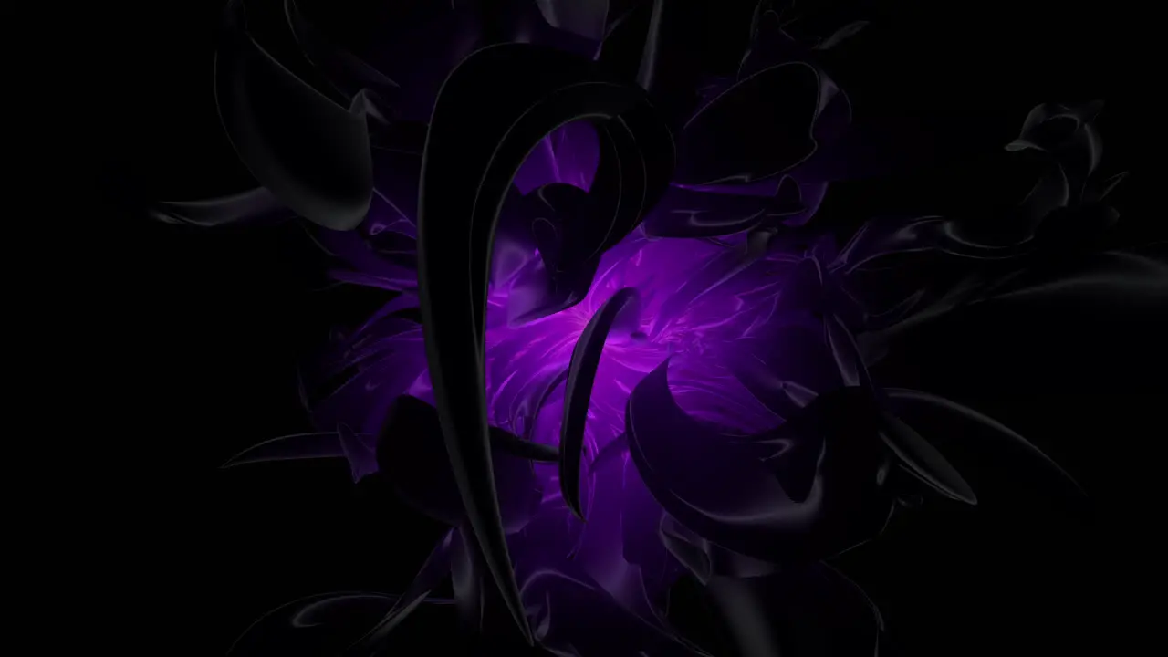 Futuristic purple animal organism in underwater space