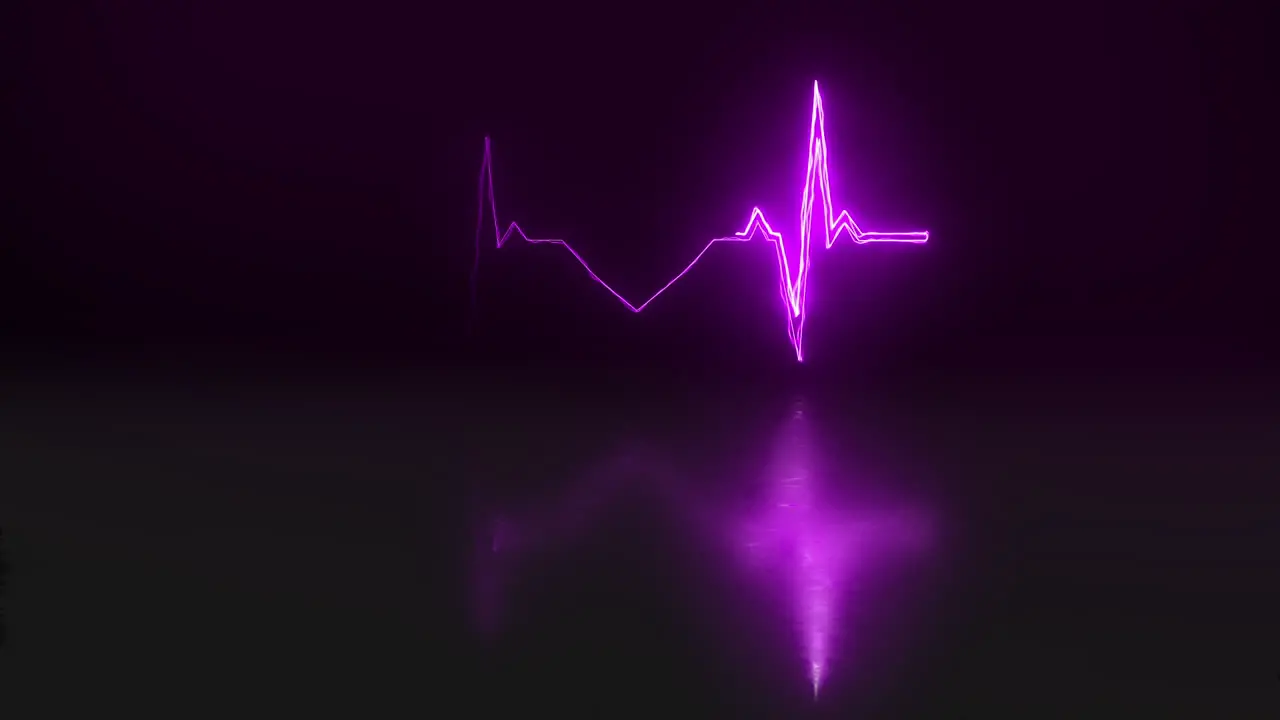 Purple digital cgi heartbeat against black