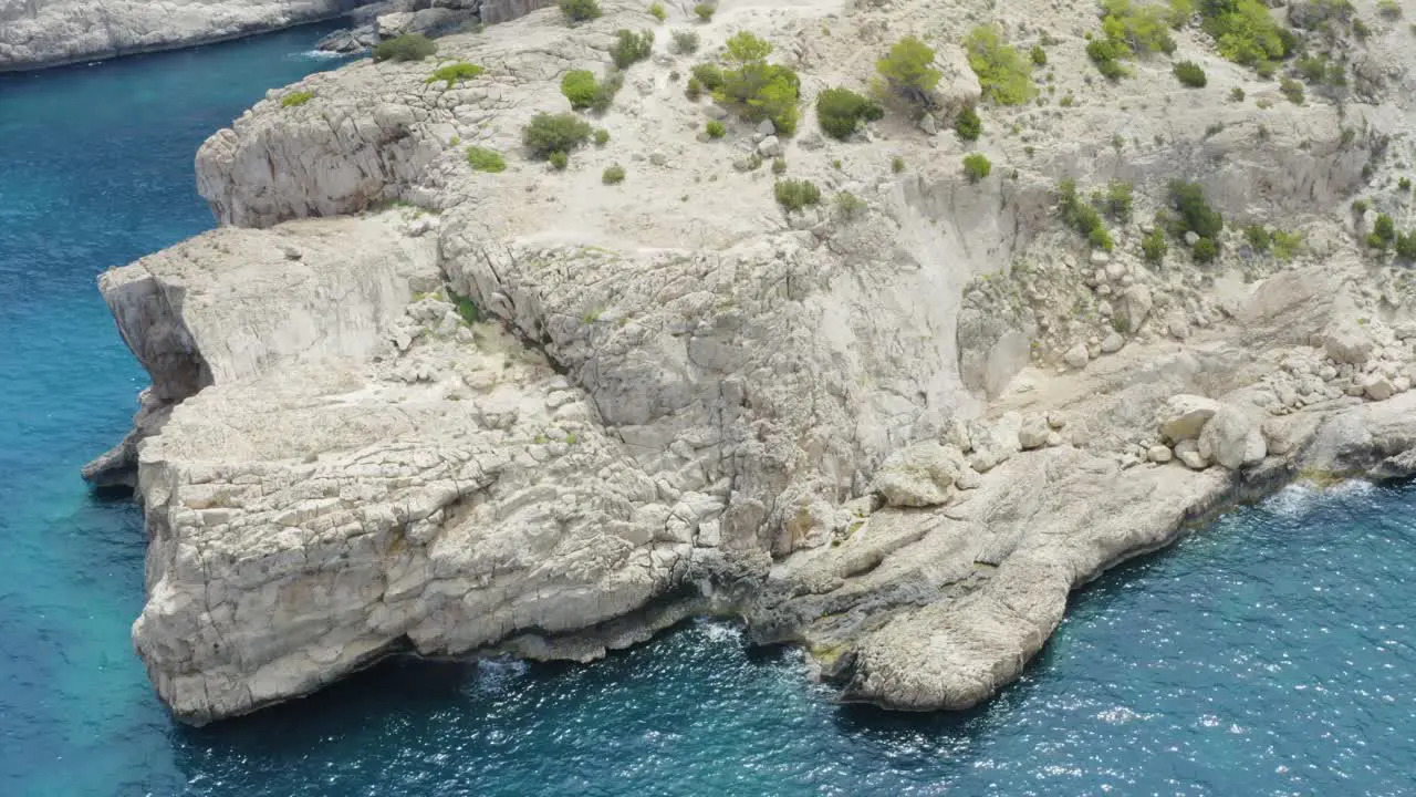 Ibiza natural green hiking route in mountains next to mediterranean Sea