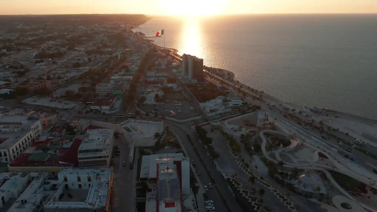 Sunset At Campeche's Pier In Mexico