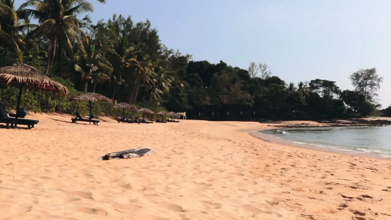 Empty beach in luxury resort in Malaysia