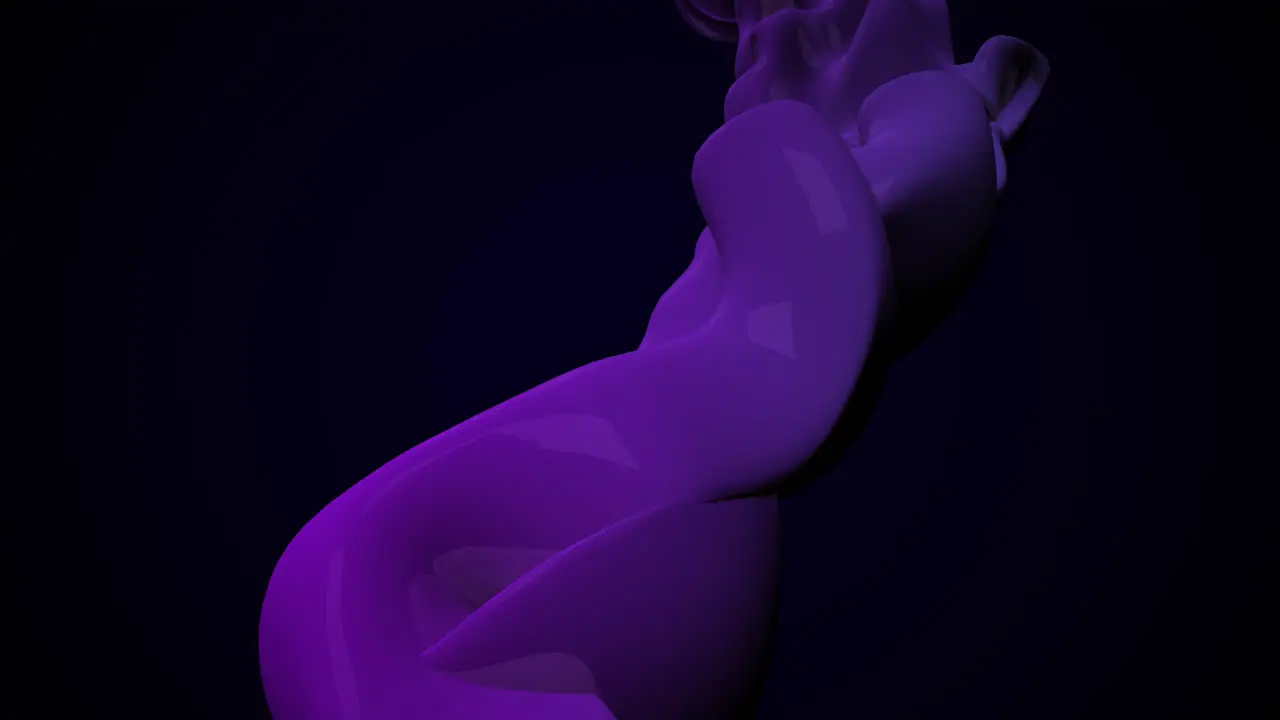 Abstract liquid purple shapes in dark space 2