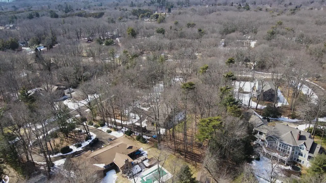 Panning down over the various neighborhoods of Norton Shores