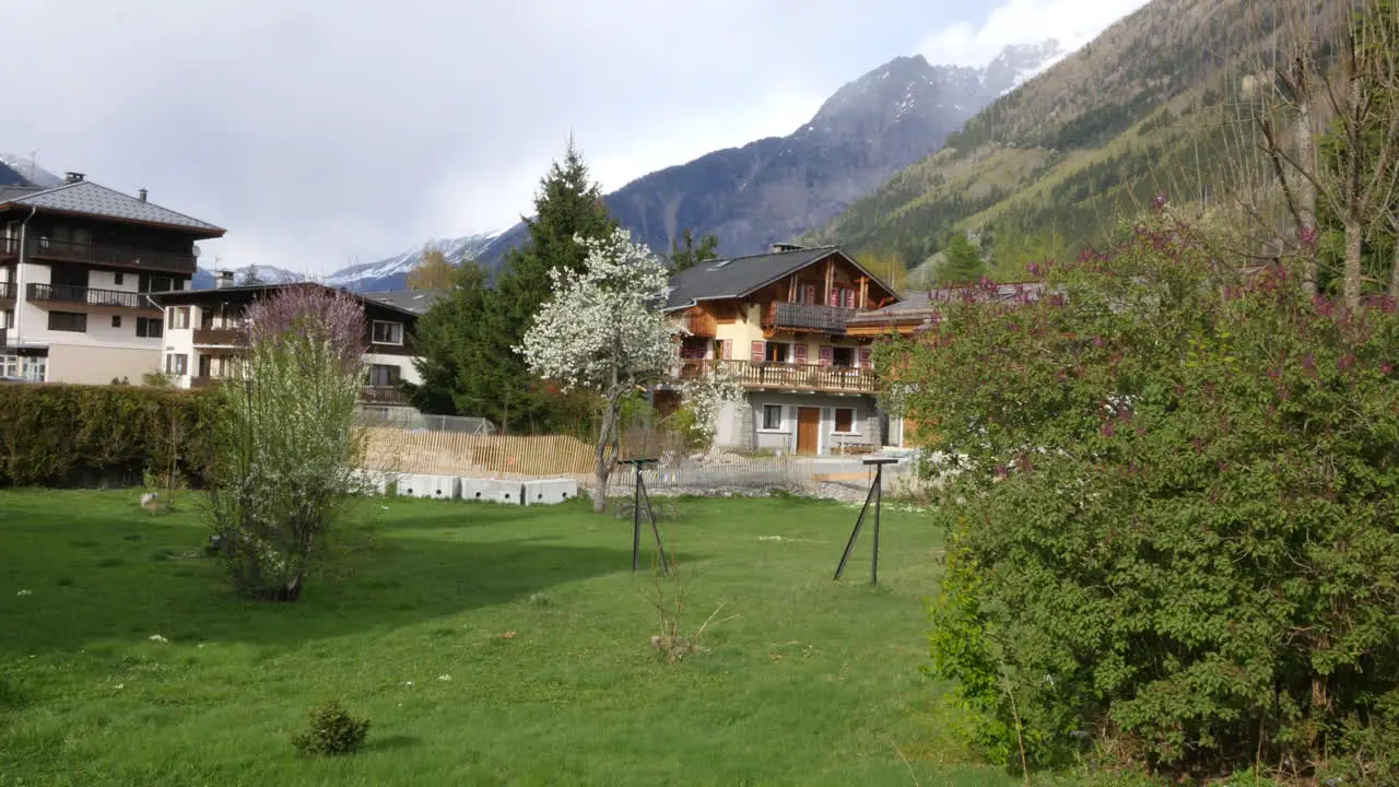 France Chamonix Lawn Houses And Mountains