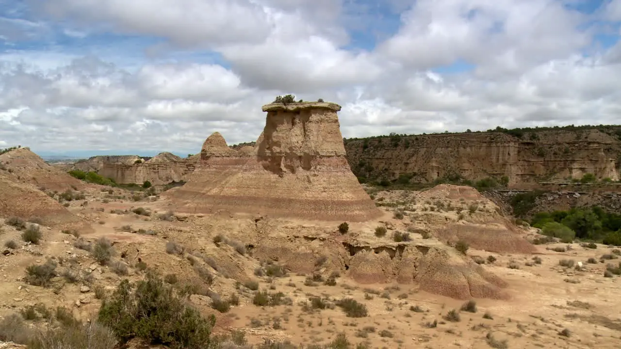 Time lapse of a cliff in a desert environment