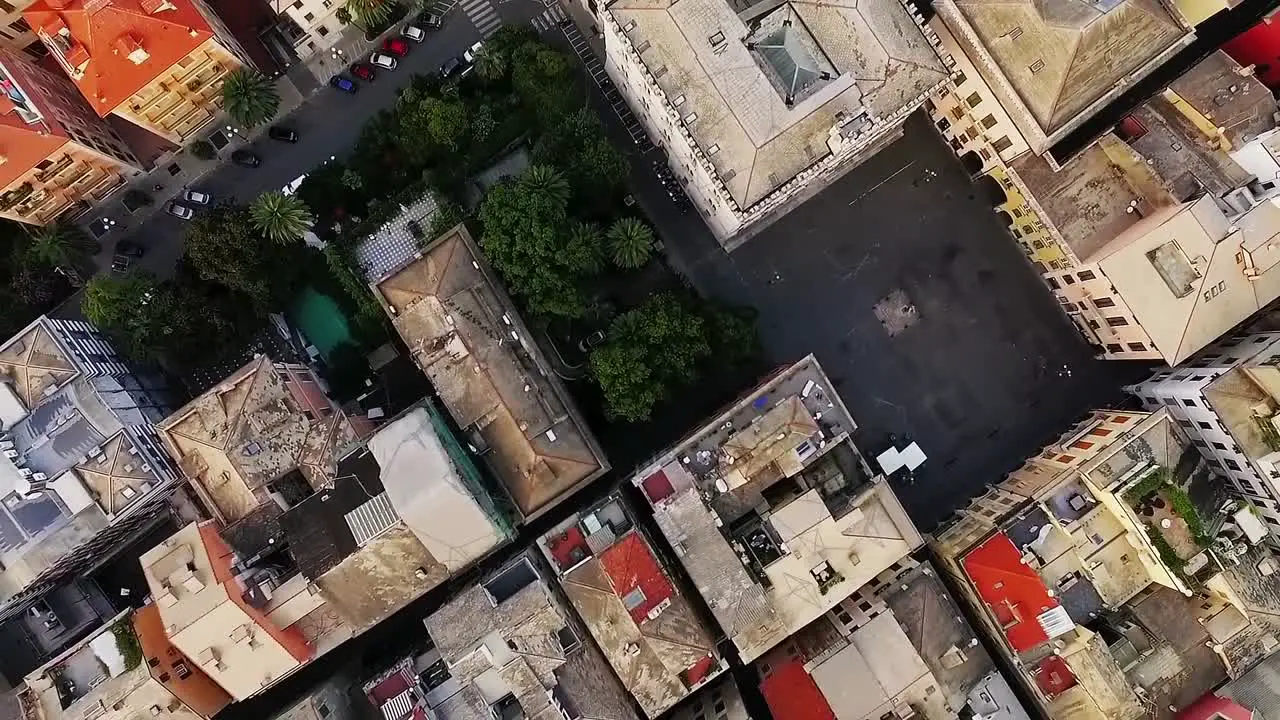 Aerial view of beautiful cityscape with multiple houses and connecting streets