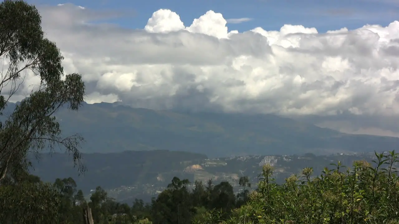 Ecuador clouds on the mountains