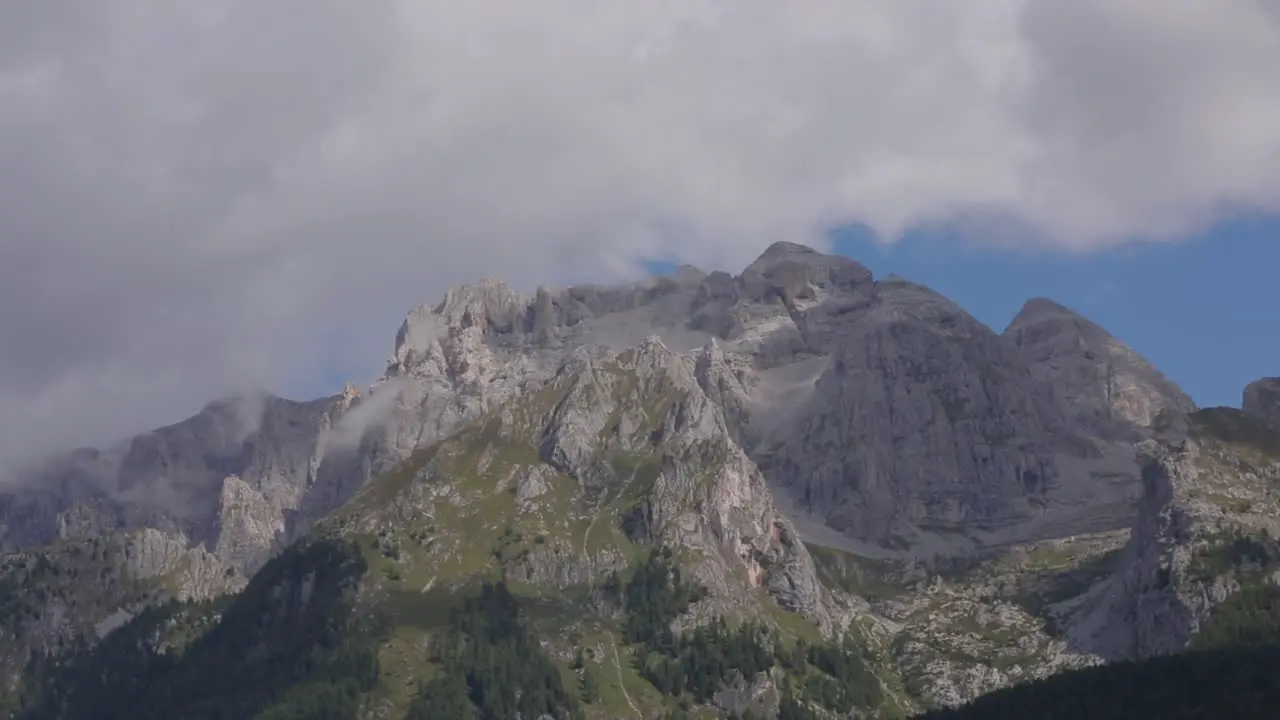 Dolomiti mountains with clouds passing over part 2