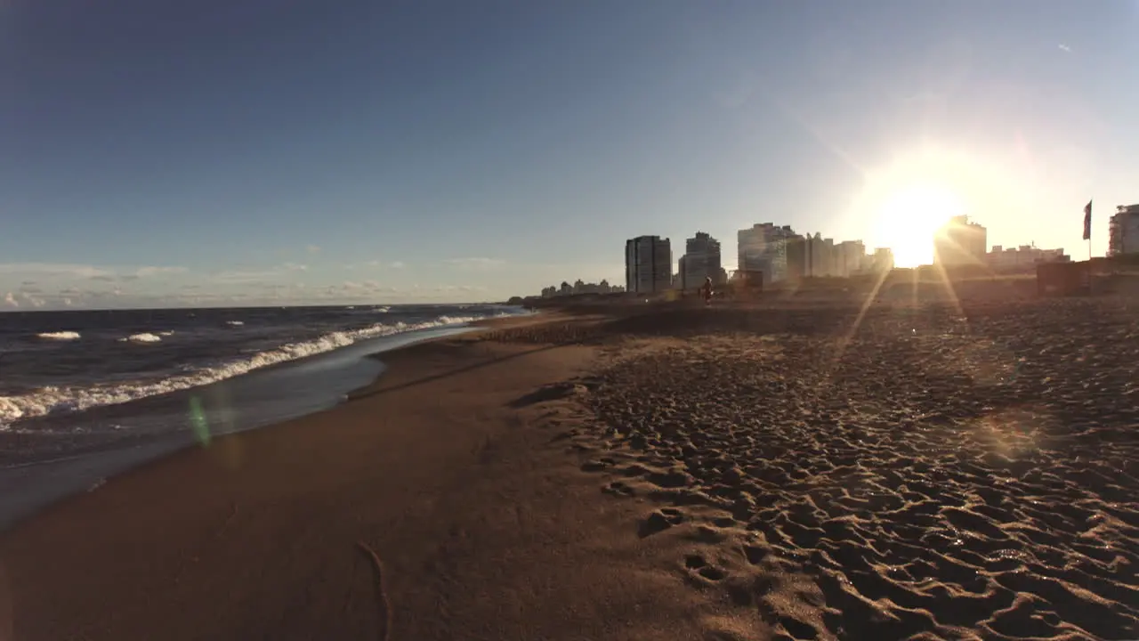 Beach during sunset