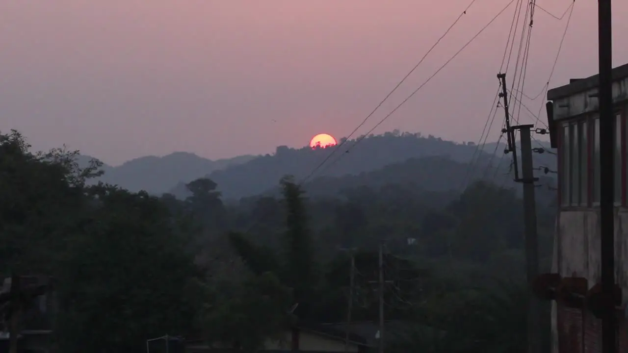 Beautiful sunset on mountain