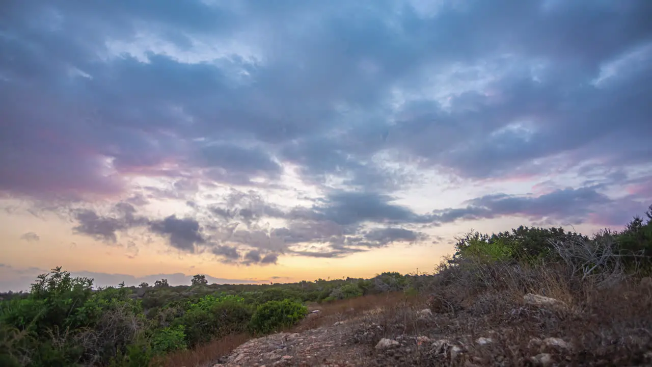 "Captivating 4K Summer Time-lapse Beautiful Cloudy Landscape with Floating Clouds Stunning Sunset and Blue Sky A Wonderful Loop of Serene Summer Weather