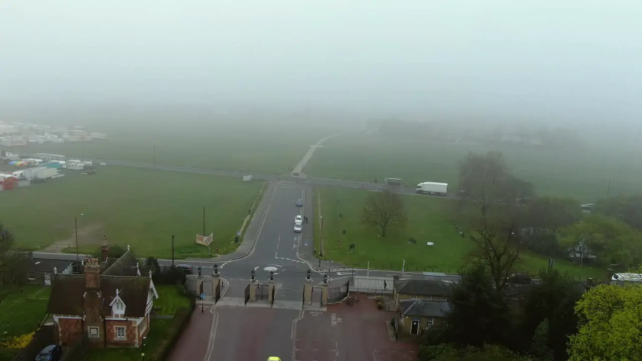 Foggy view of the road in London_Speedramp effect