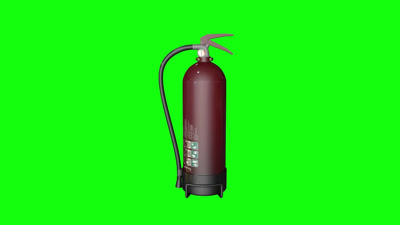 8 animations fire extinguisher green screen