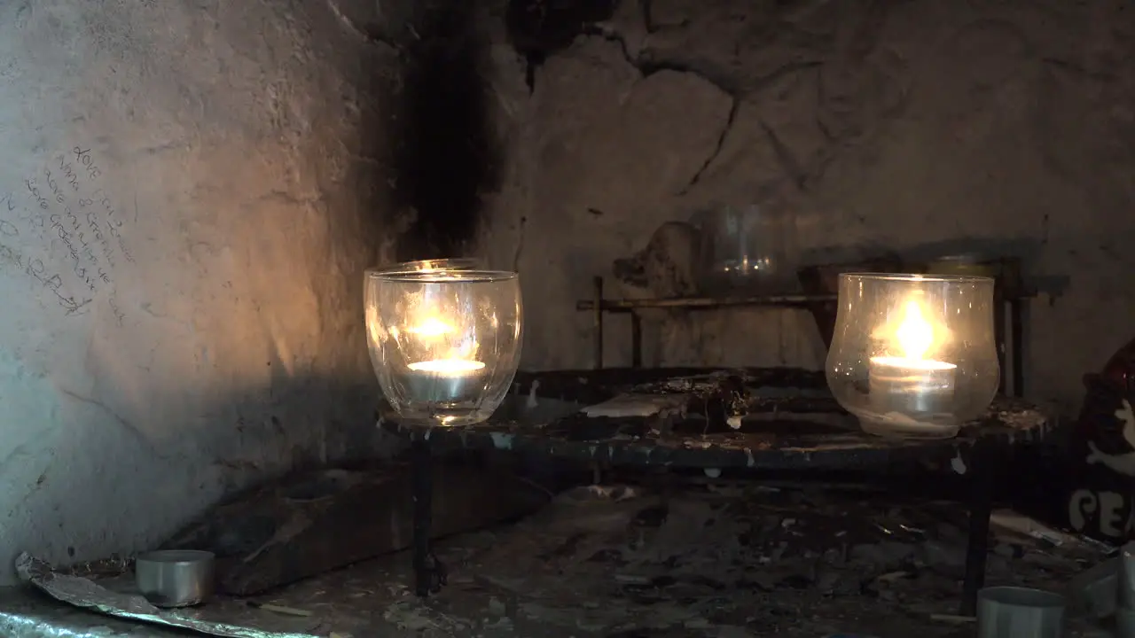 Ireland County Clare Candles At St Brigids Holy Well 