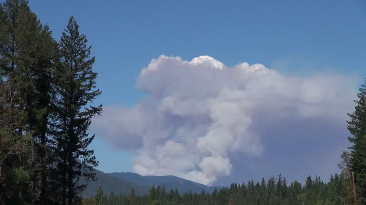 California Smoke Rising Into Sky