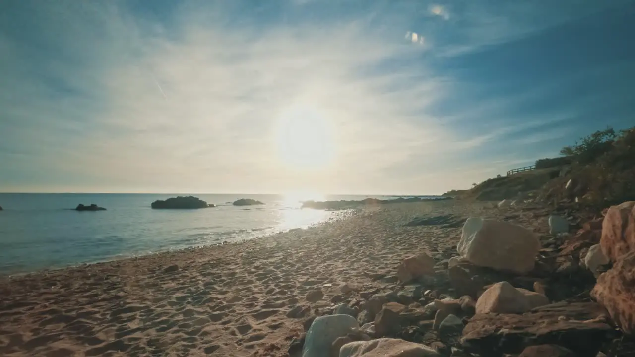 Seamless beach loop with time lapse