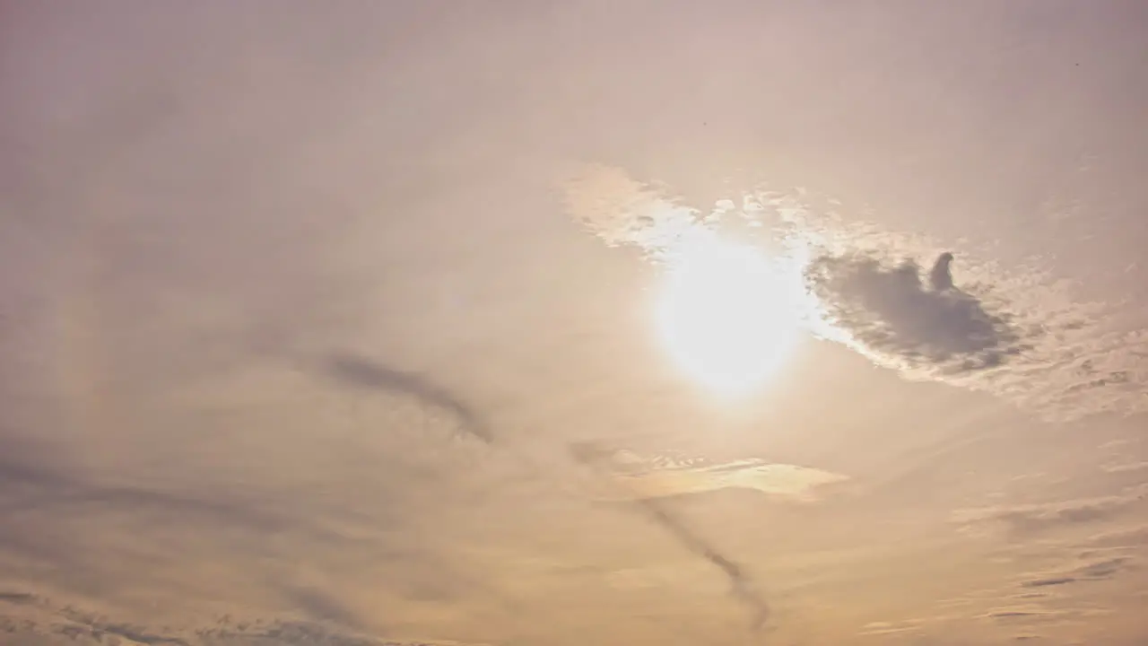 Shining sun through clouds Timelapse