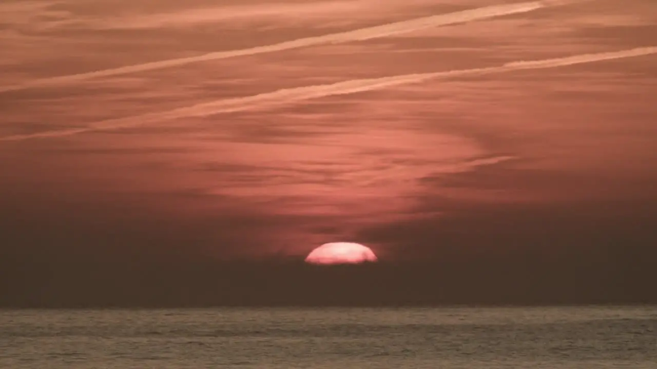 Bright Sun Rising Over Dramatic Sky Over The Sea During Sunrise