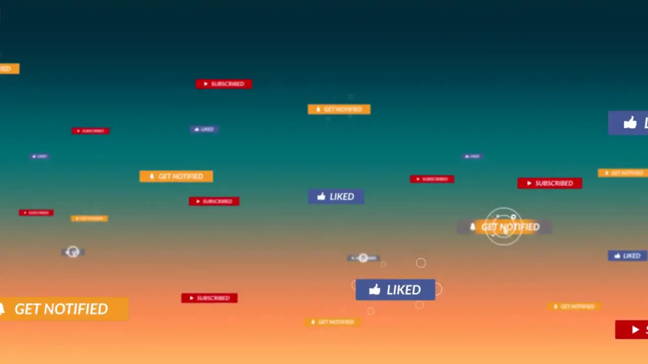 Animation of social media data processing over green and orange background