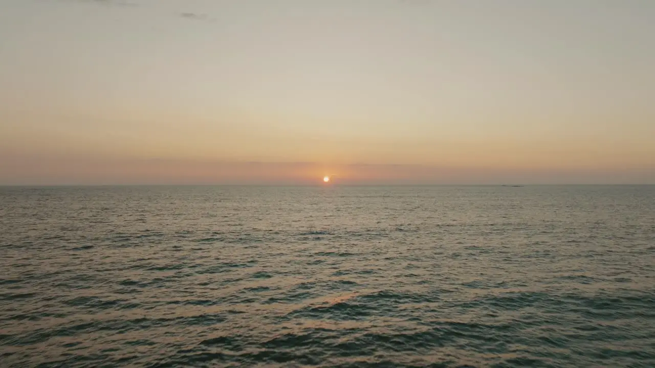 Beautiful Sunset Over The Ocean In Guanacaste Costa Rica aerial drone shot