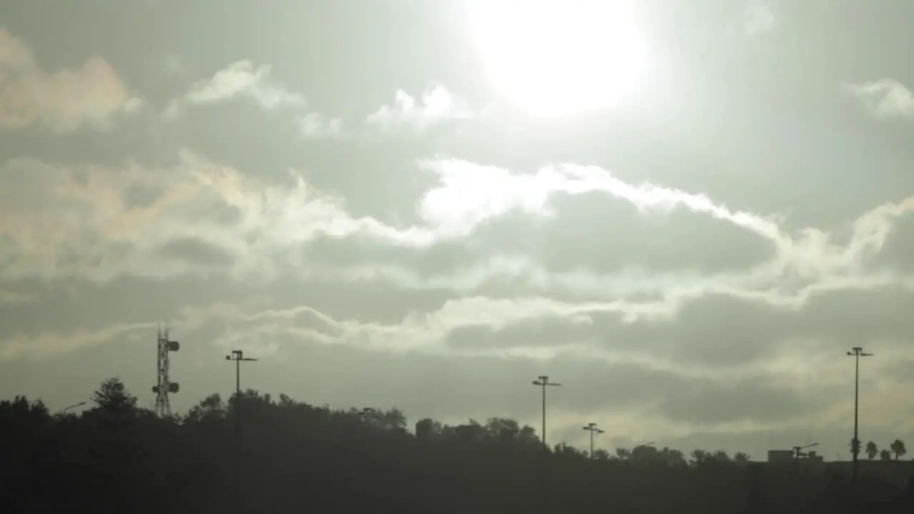 Golden Morning Sunrise Over Winter Countryside Landscape Time Lapse