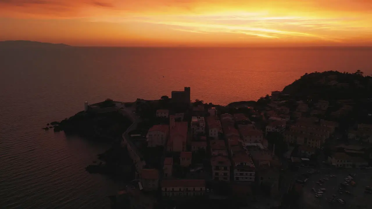 Talamone a fishing village with an old castle close to National Park Maremma in Tuscany Italy