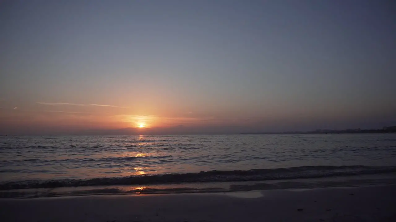 Time lapse of the dramatic and amazing sunset over the Mediterranean sea