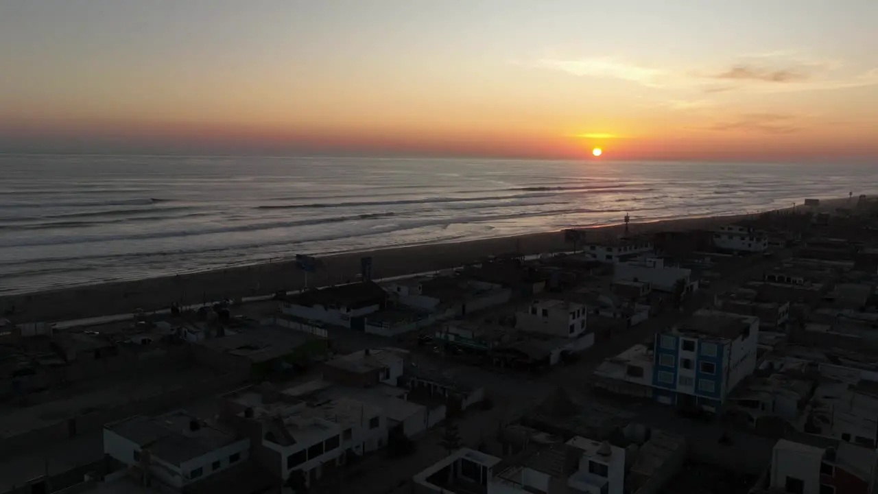 Time Lapse Of Stunning Sunset At Lima Coast Quiet Seascape Peru