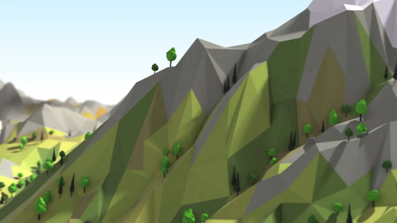 Low Poly Model of Southern Spain and the Costa Del Sol From the Mountain Ranges to the Whitewashed Villages