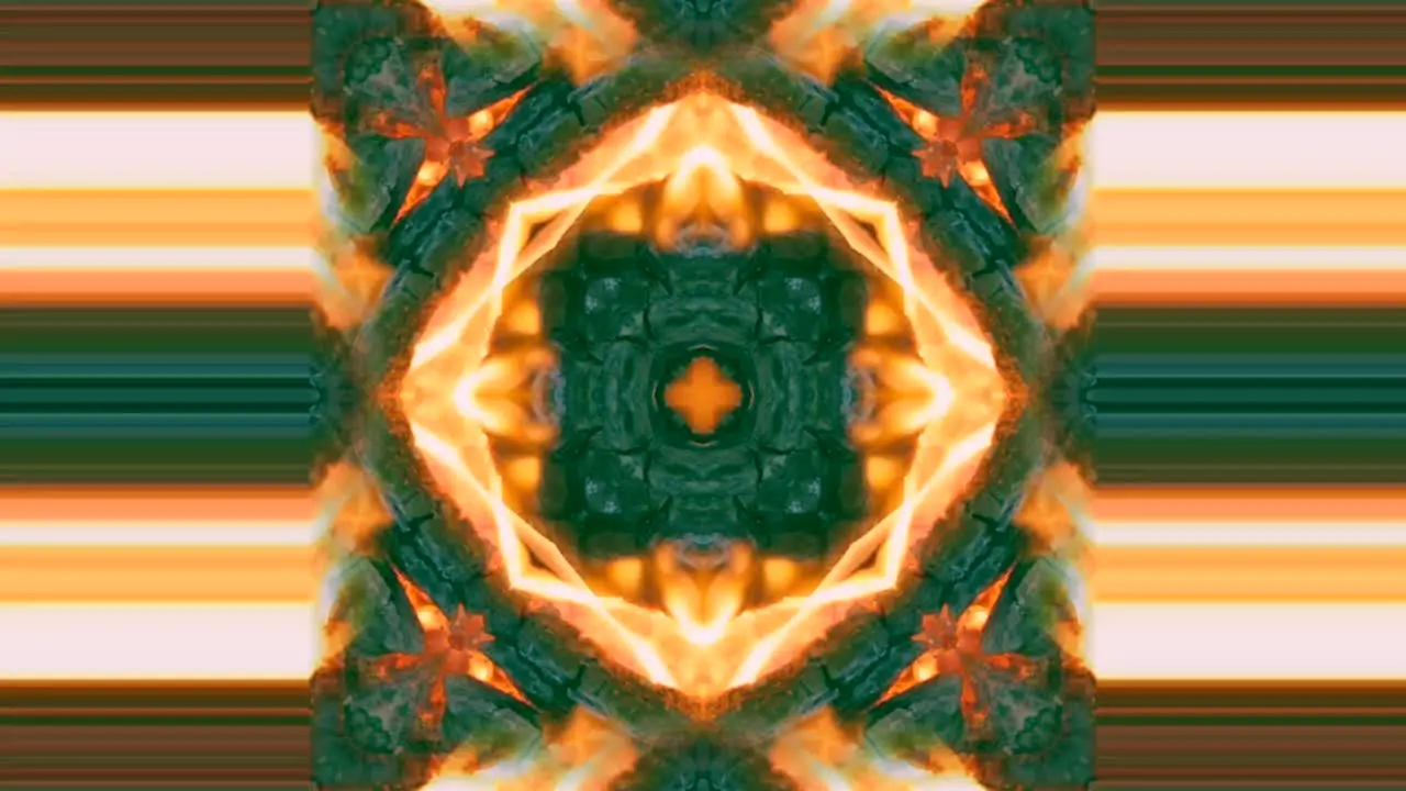 Kaleidoscope art fire symmetry psychedelics