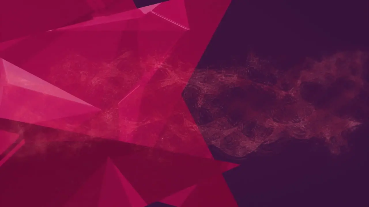 Animation of red shapes on purple background