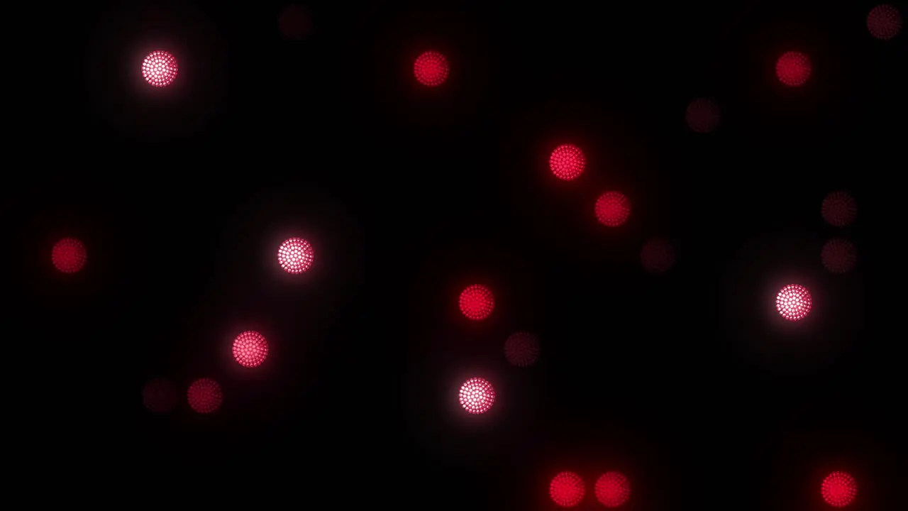 Red Round LED Wall Lights VJ Loops 4k