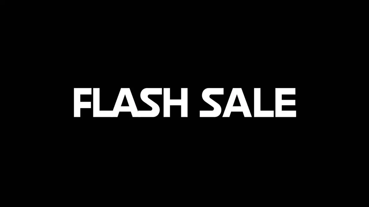 Words Flash Sale appearing in front of purple and blue circle 4k