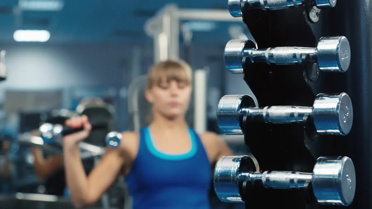 A young woman trains on a simulator 2