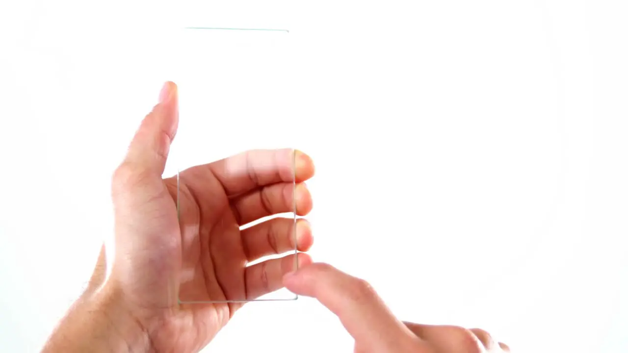 Hands pretending to use mobile phone