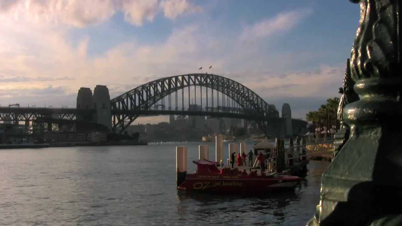 Sydney harbour with the bridge in the background