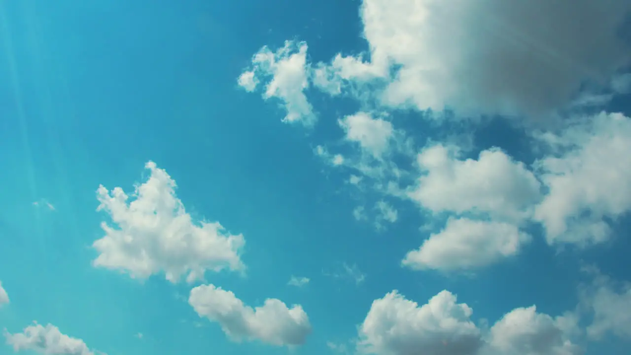 Clouds background Blue sky time lapse Timelapse of white clouds on sky