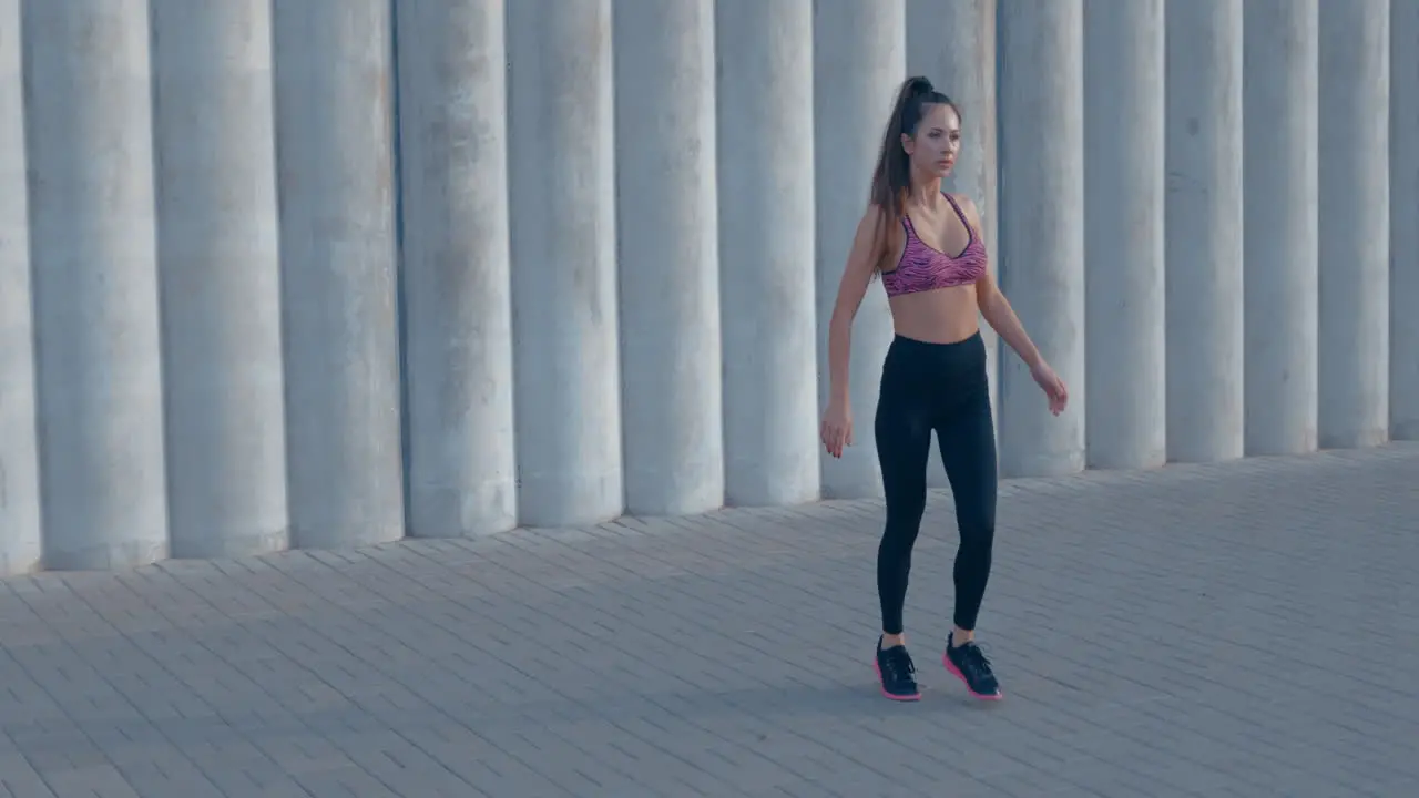 Woman Stretching Before Run 03