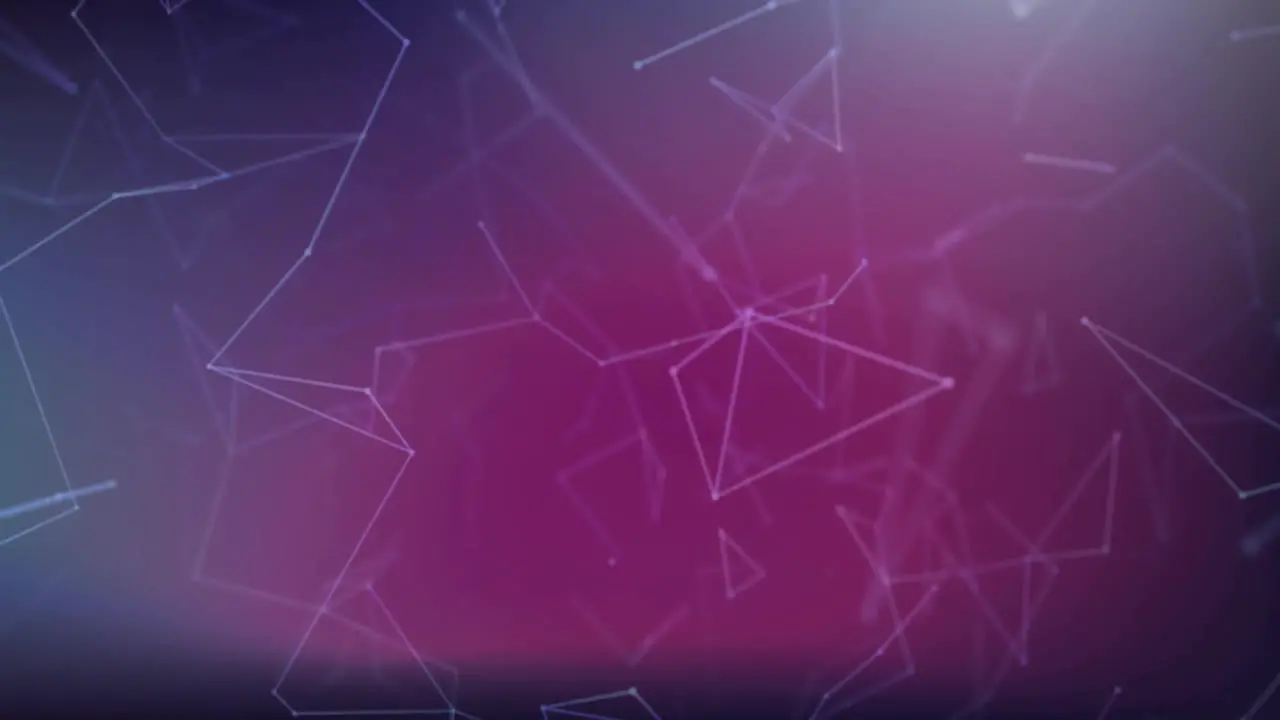 Animation of network of connections on purple background