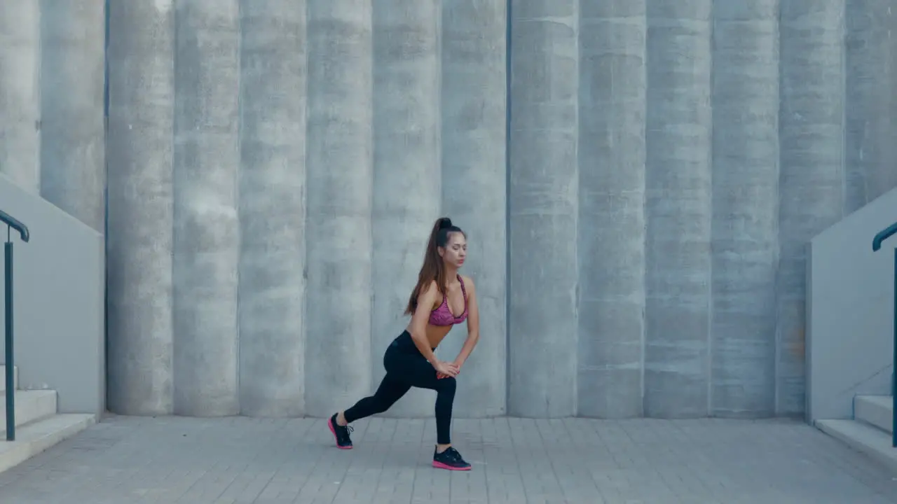 Woman Stretching Before Jog